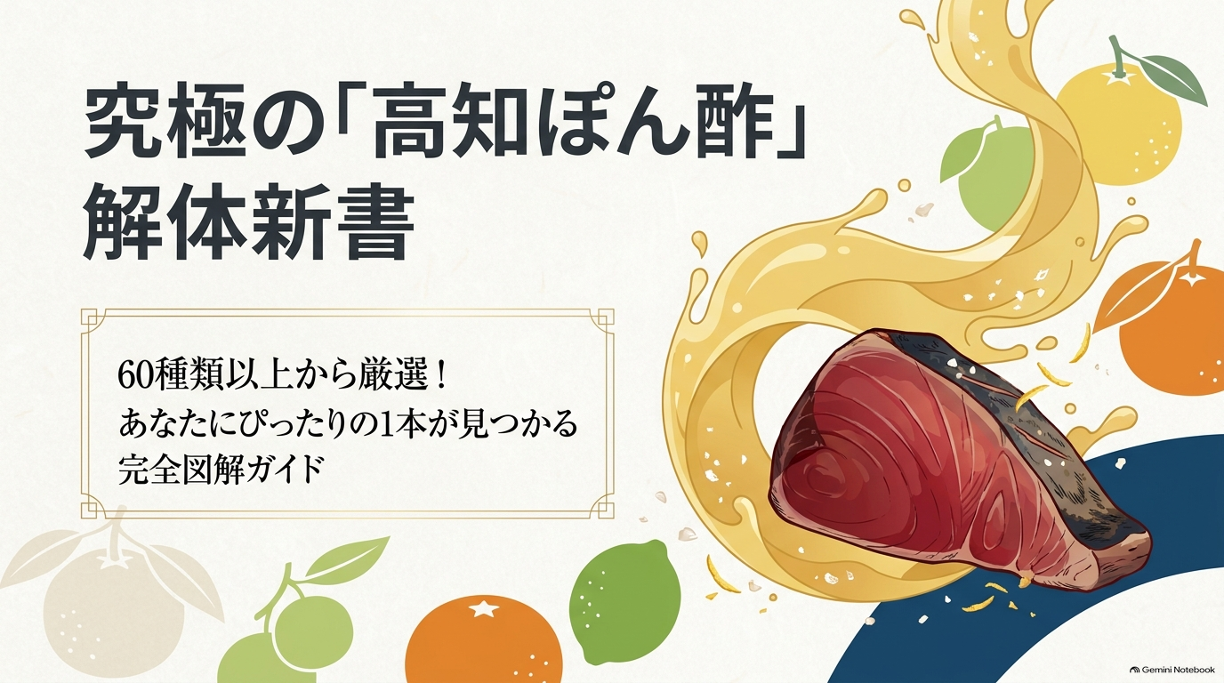 究極の高知ぽん酢解体新書。60種類以上から厳選した完全図解ガイドの表紙画像